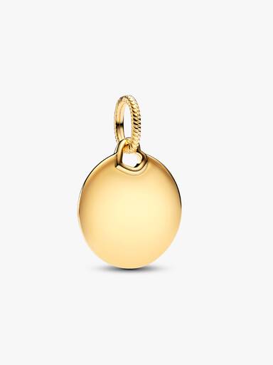 Charm Pendant Plaque Ronde Gravable