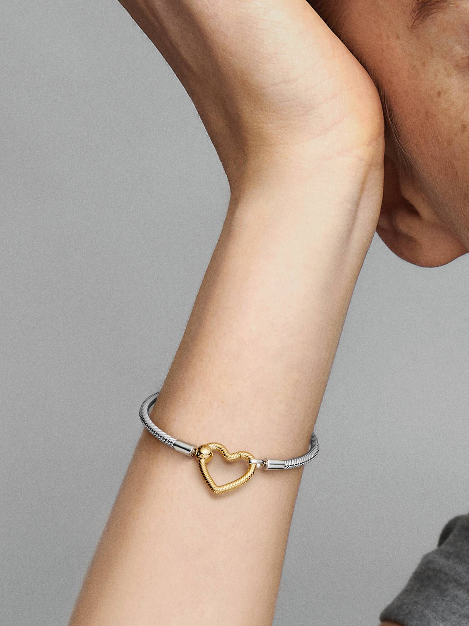 Bracelet Maille Serpent Fermoir Cœur