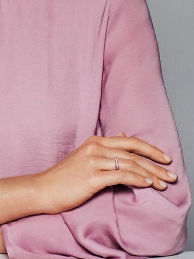 Bague Torsades Scintillante