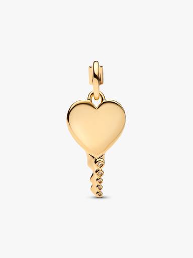 Graveerbare Hart Sleutelvormige Hanger