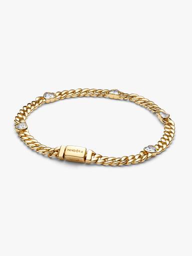 Cubaanse schakelarmband met hartjes