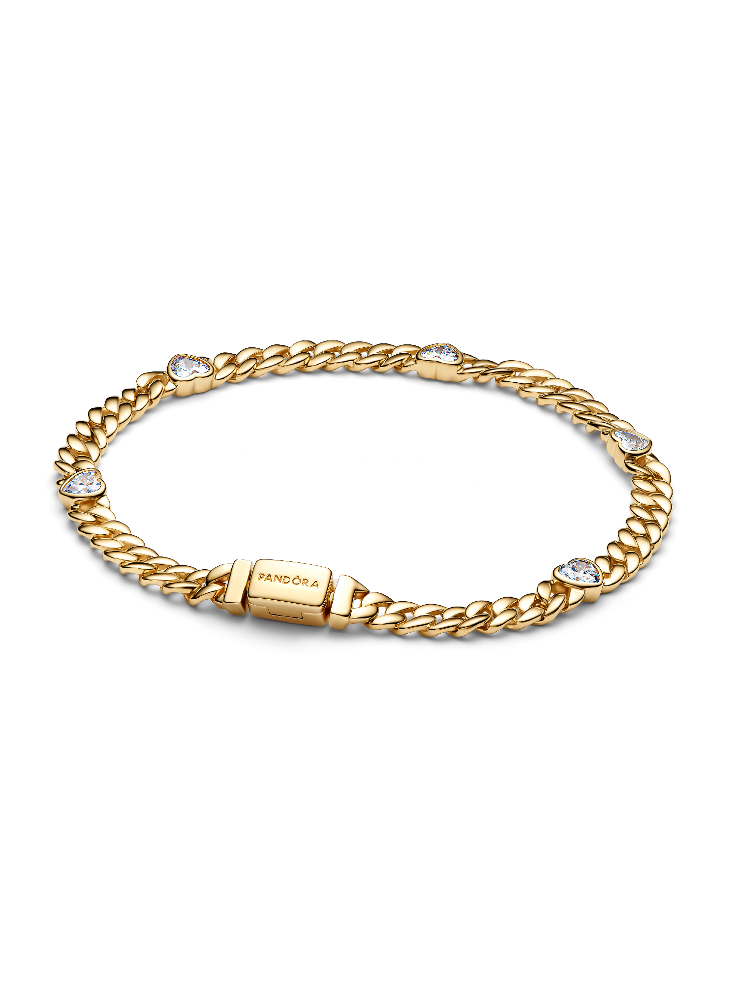 Cubaanse schakelarmband met hartjes