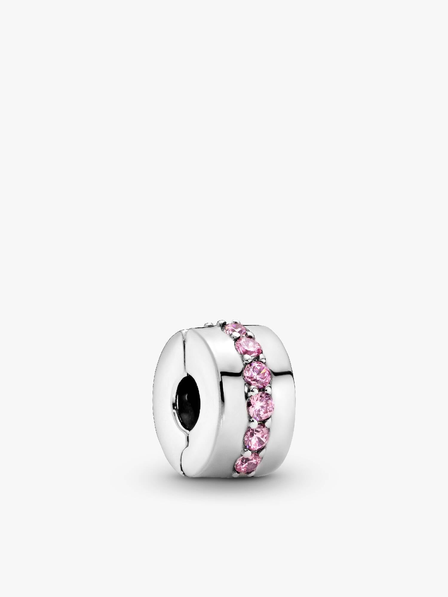 Charm Clip Rangée Scintillante Rose
