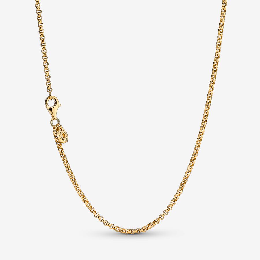 14k Gold-plated rolo necklace image number 0