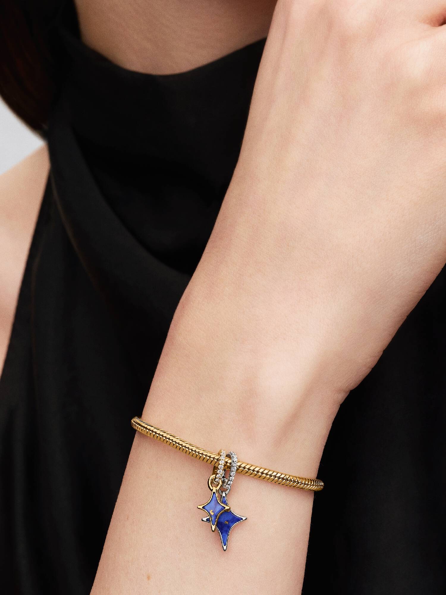 Charm Pendant Double Étoiles Séparable 