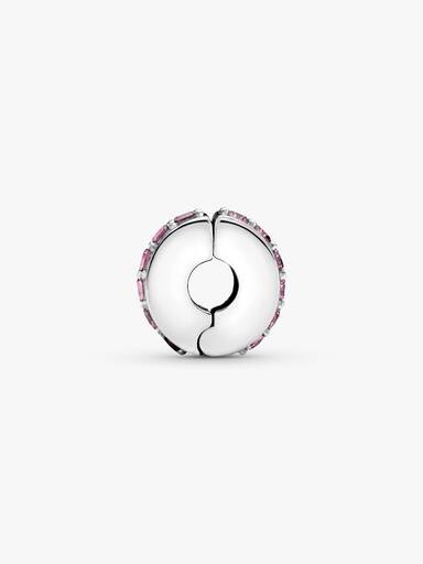 Charm Clip Rangée Scintillante Rose