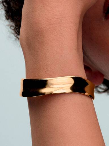 Organisch Gevormde Brede Open bangle