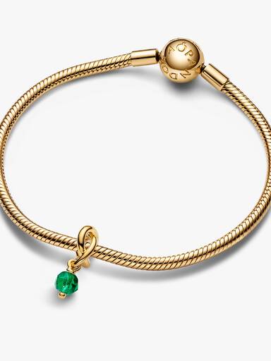 Mai Charm Pendant Cercle de l'Éternité Vert Facetté