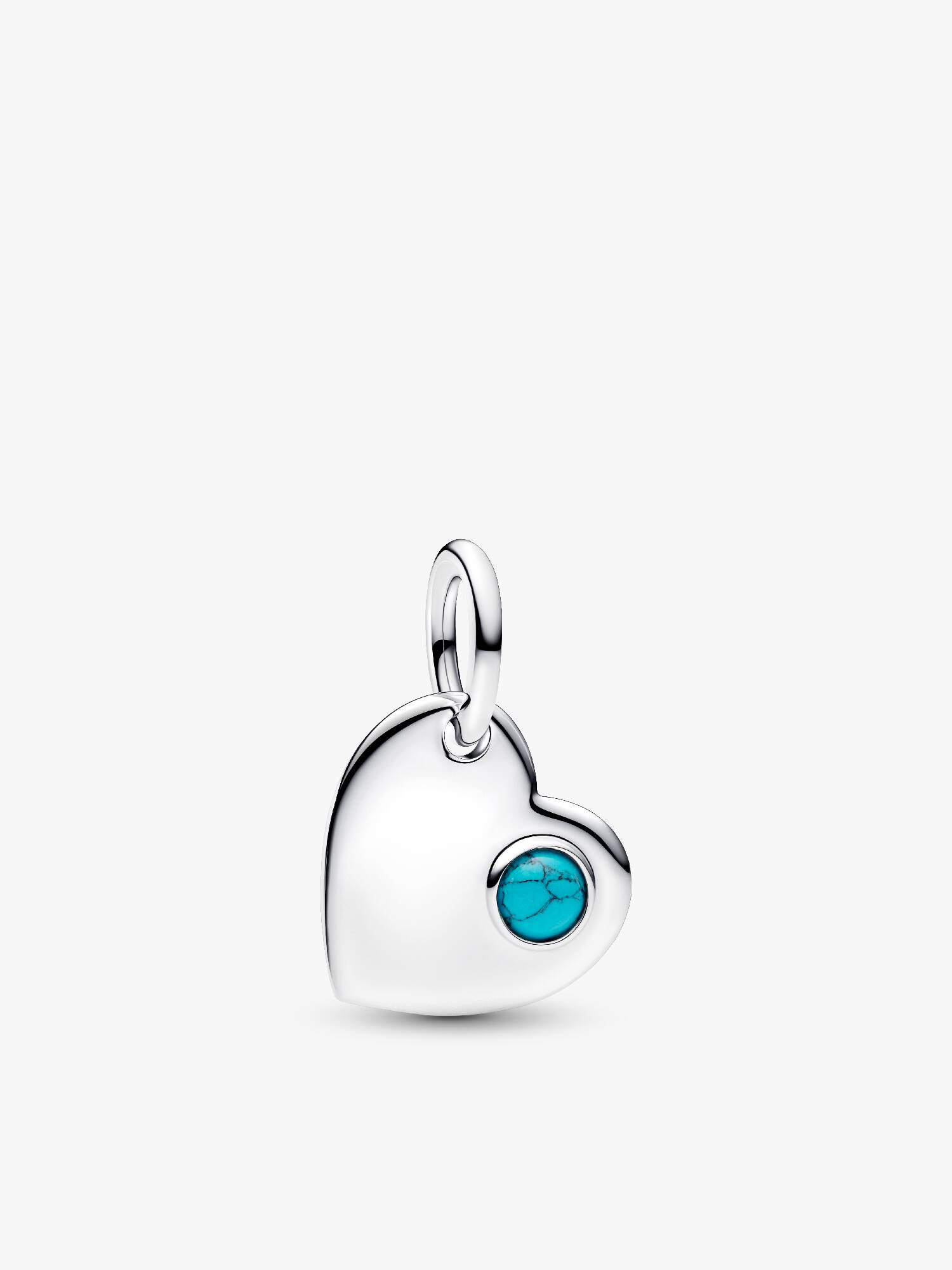 Graveerbare hart turquoisekleurige steen hangende bedel