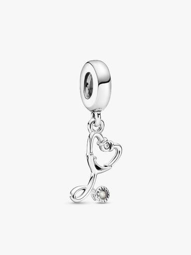 Charm Pendant Cœur Stéthoscope