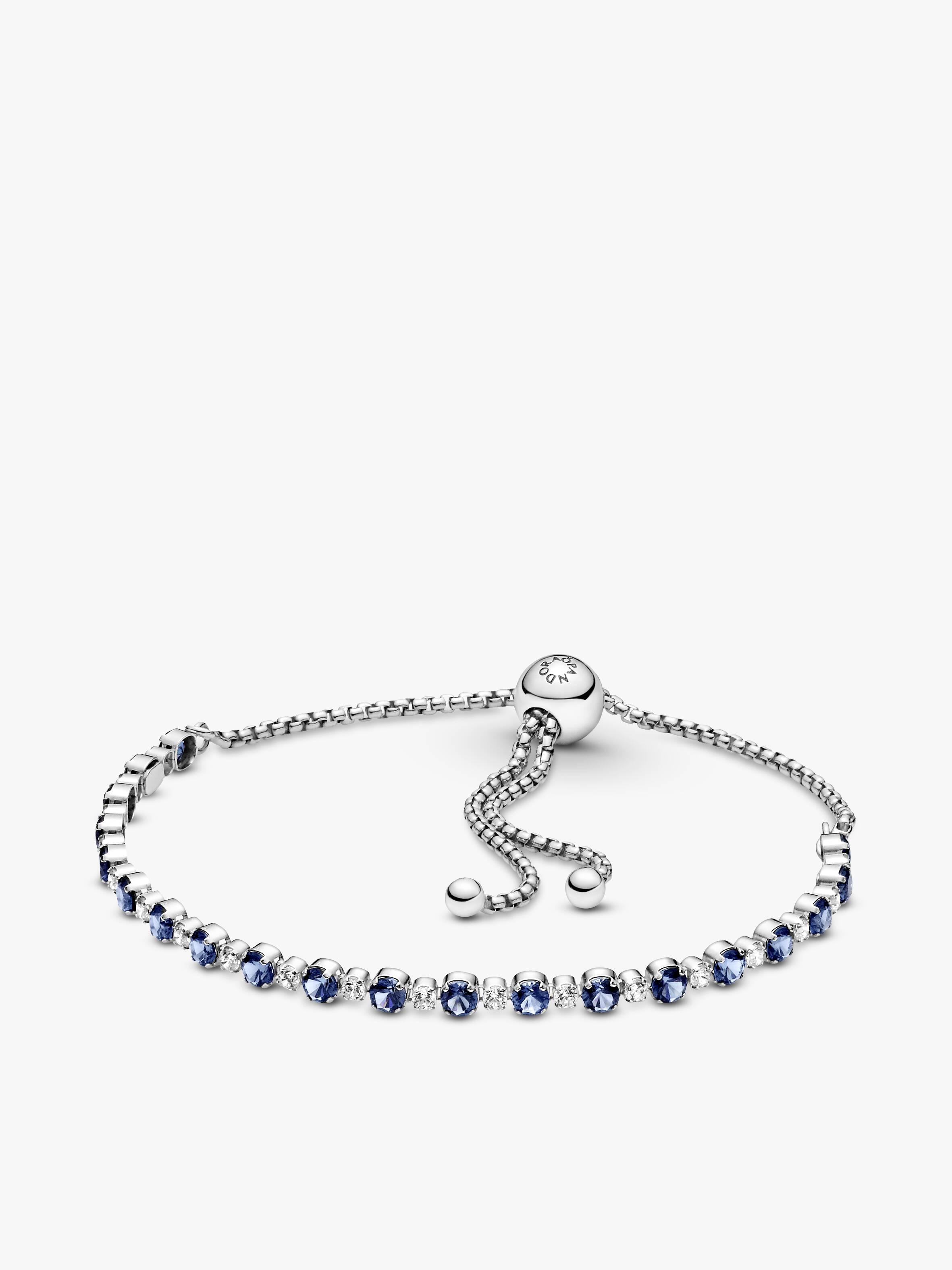 Blue en Clear Sparkle Sliding Armband