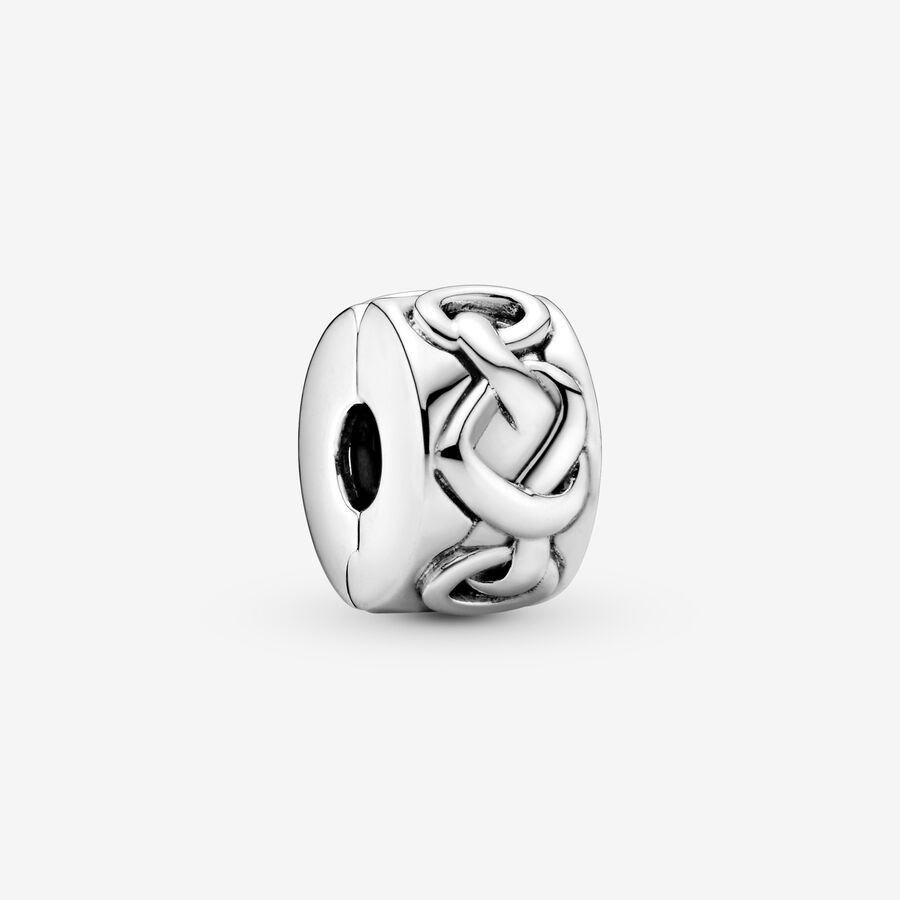 Knotted Hearts Clip Bedel Sterling | Pandora BE