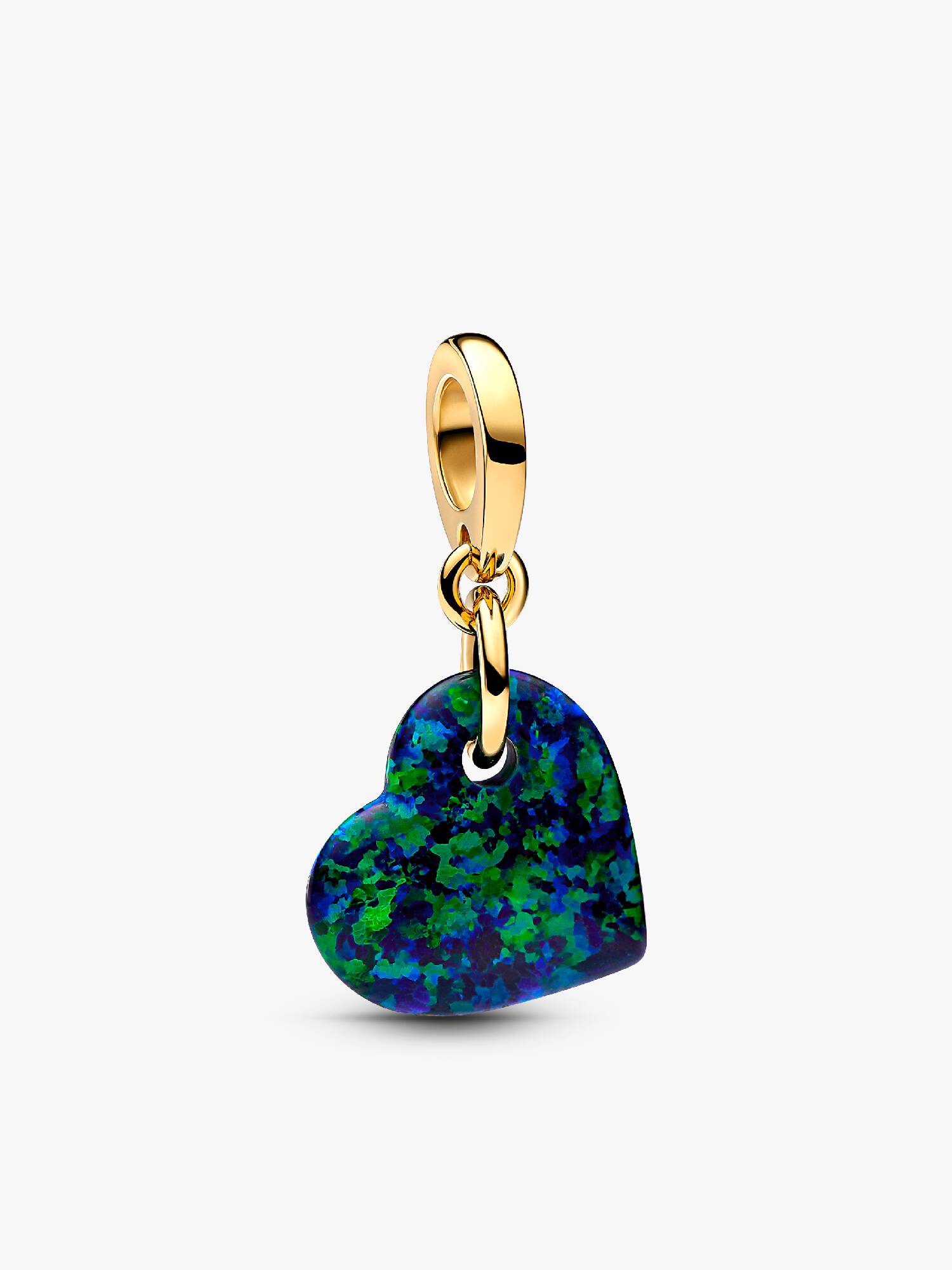 Opalescent Groen Hart Hangende Bedel