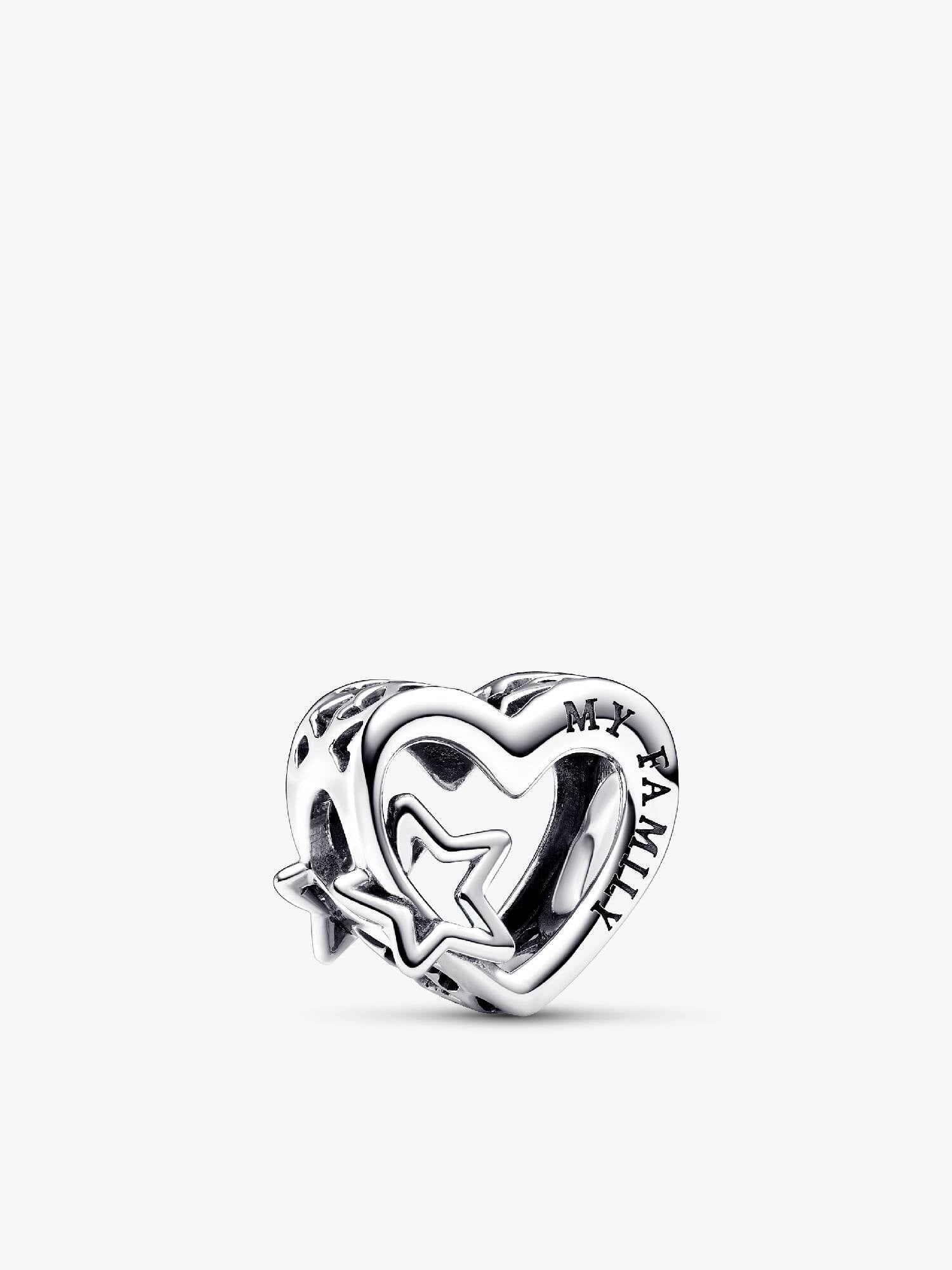 Charm Ajouré Famille Cœur et Étoile