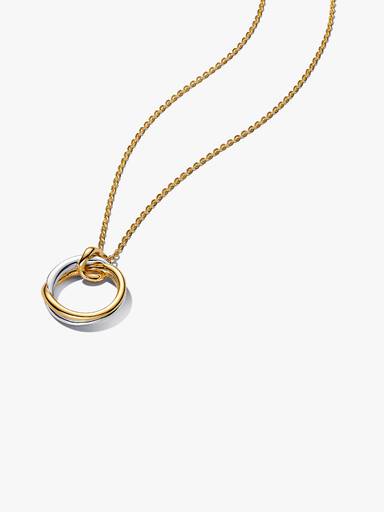 Organisch Gevormde Ketting met Tweekleurige Hanger