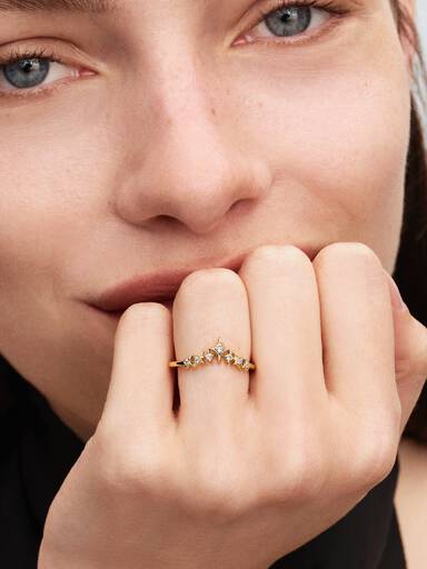 Bague Diadème Étoiles