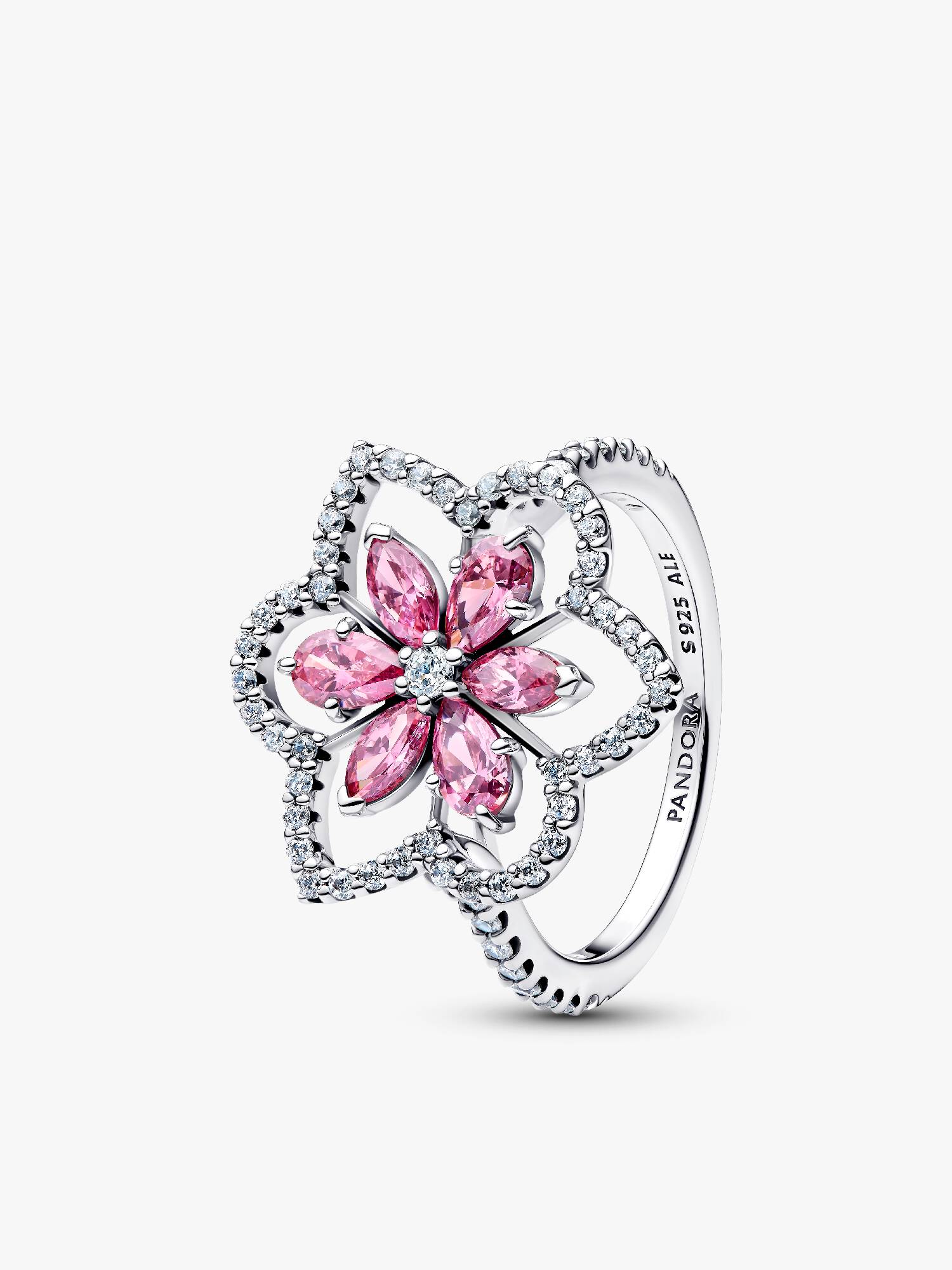Bague de Cocktail Double Fleur