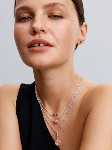 Charm Clip Rond Cœurs