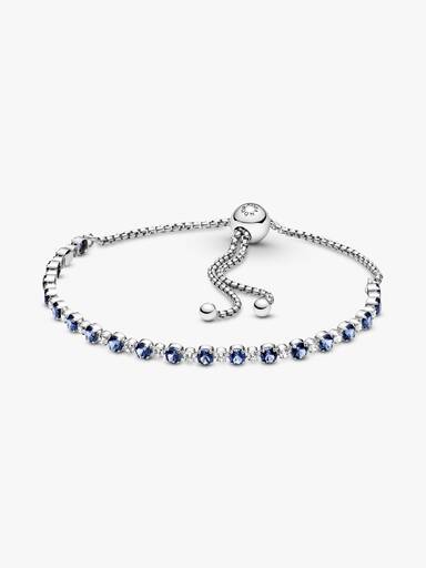 Blue en Clear Sparkle Sliding Armband