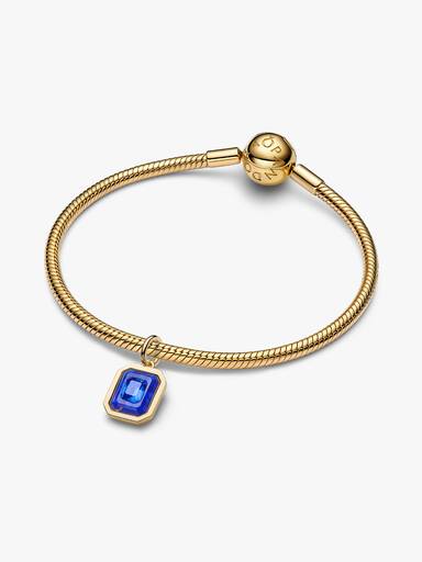 Charm Pendant Hexagone Bleu Céleste