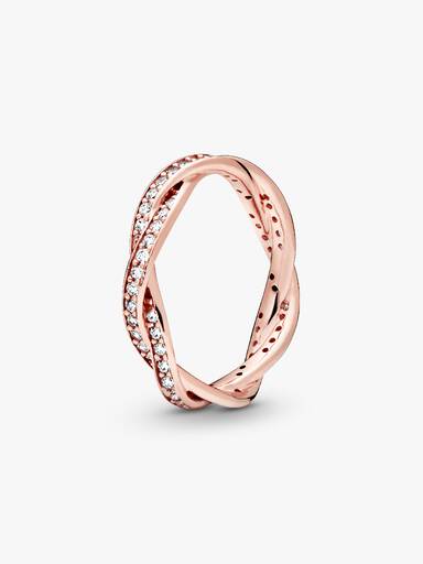 Bague Torsades Scintillante