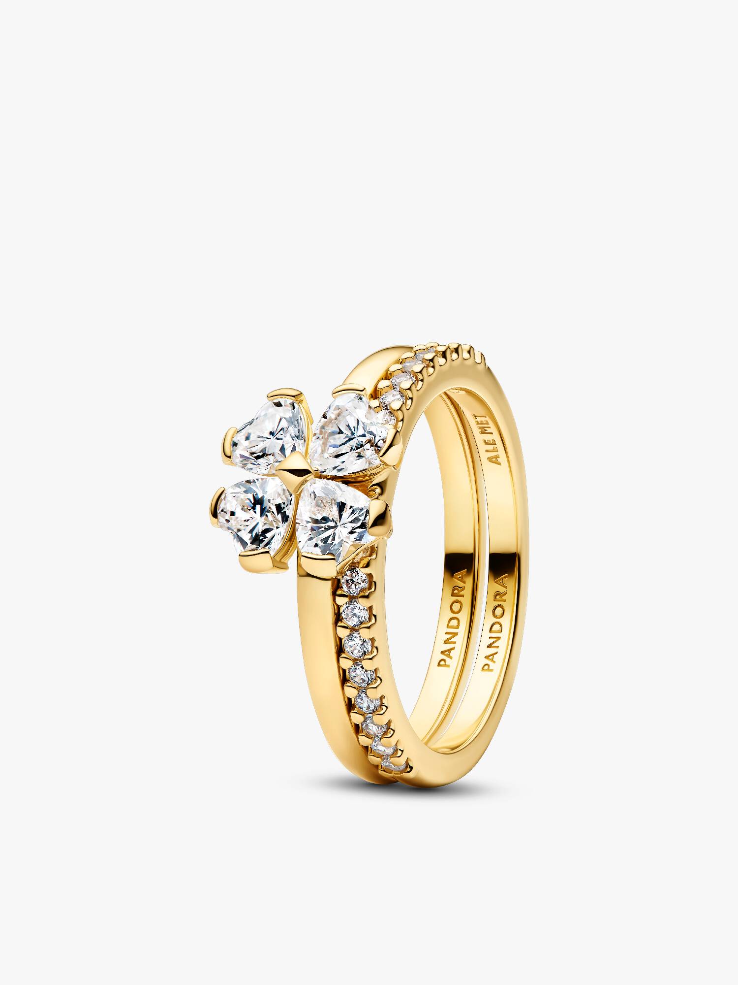Bague Séparable Trèfle à Quatre Feuilles Scintillant
