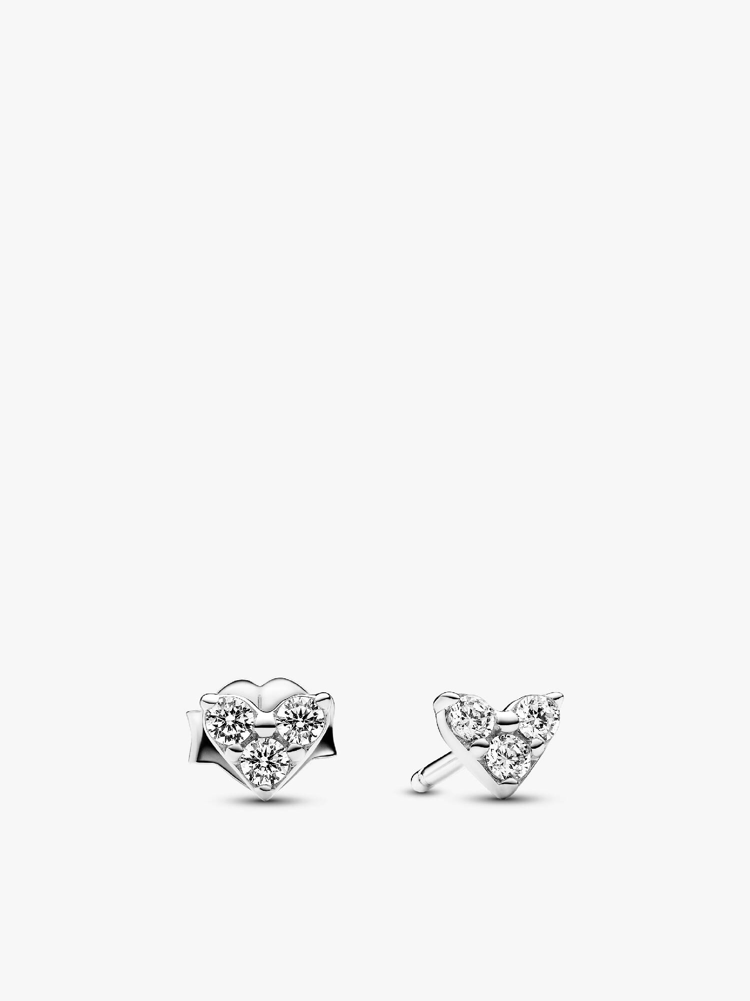 Clous d’Oreilles Cœur Triple Pierre