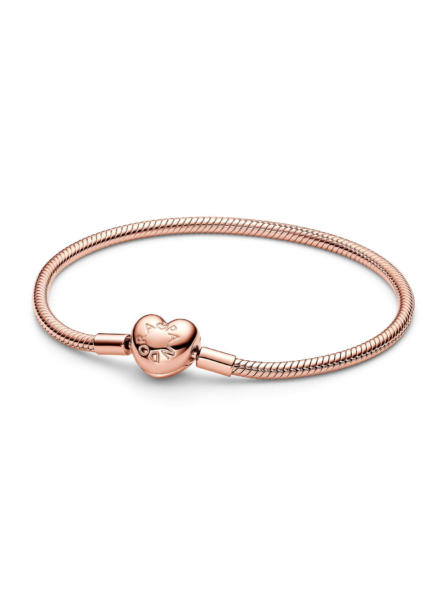 Slangenschakelarmband met hartvormige sluiting