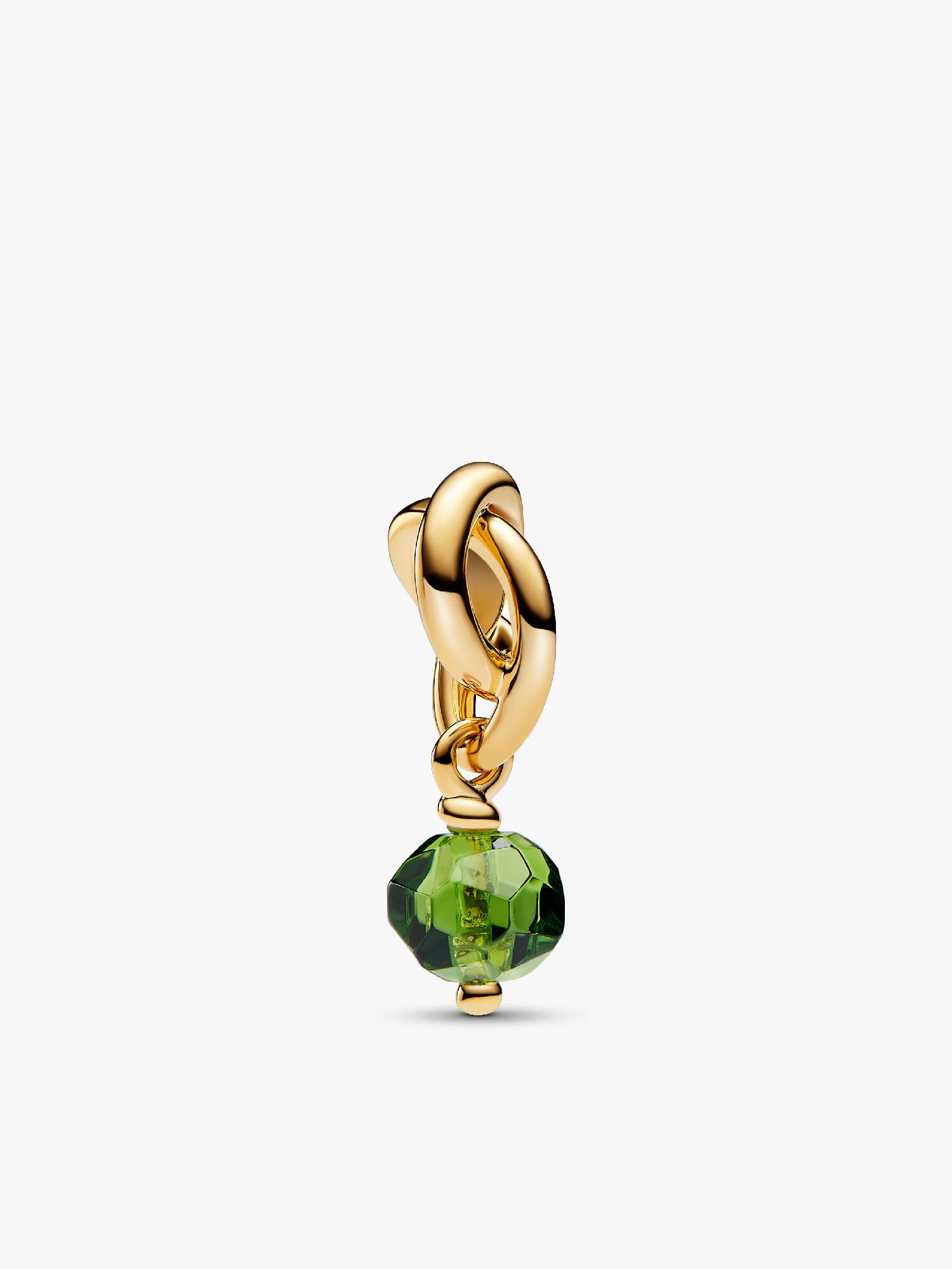 Août Charm Pendant Cercle de l'Éternité Vert Printanier Facetté