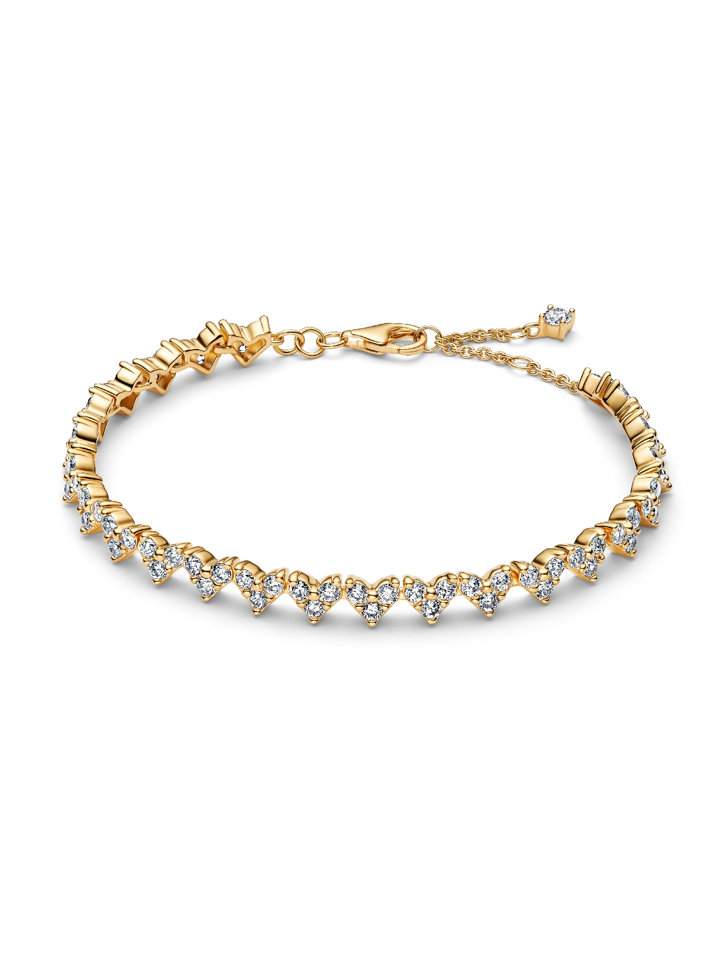 Tripple Steen Hart Armband