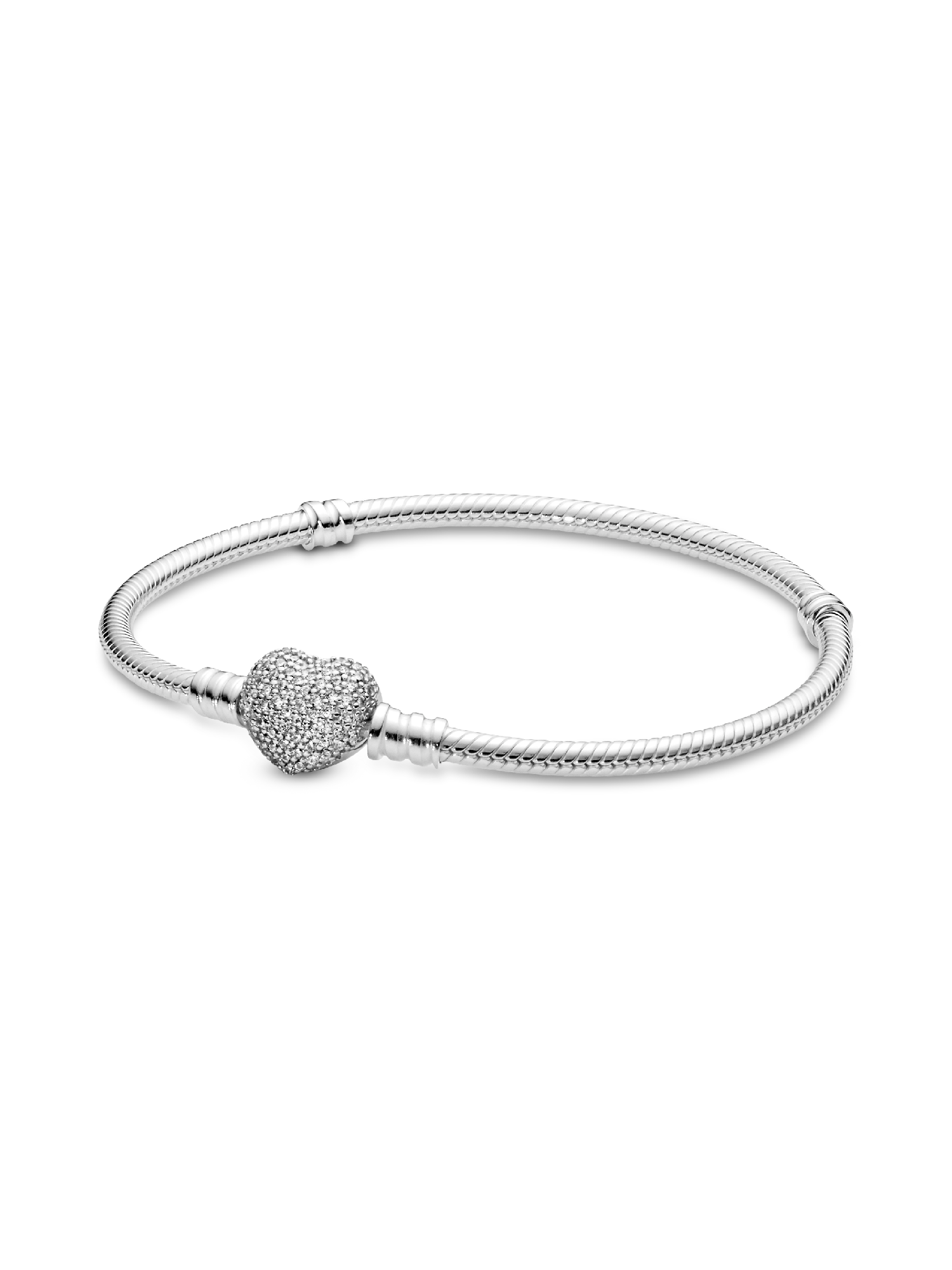 Sprankelend Hart Snake Chain Armband