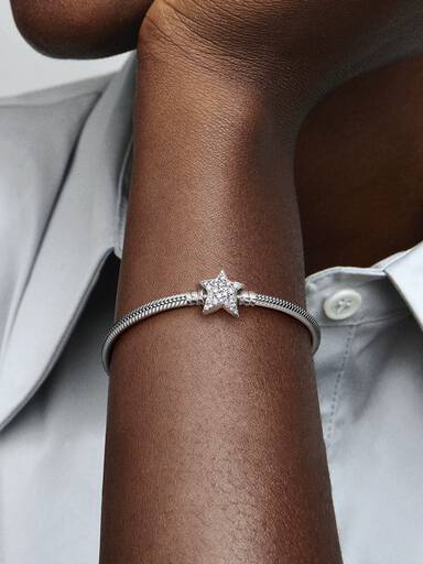 Snake chain-armband met asymmetrische stersluiting
