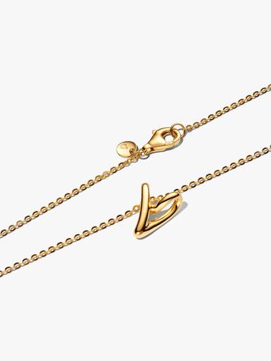 Petit Collier à Pendentif Cœur de Forme Organique