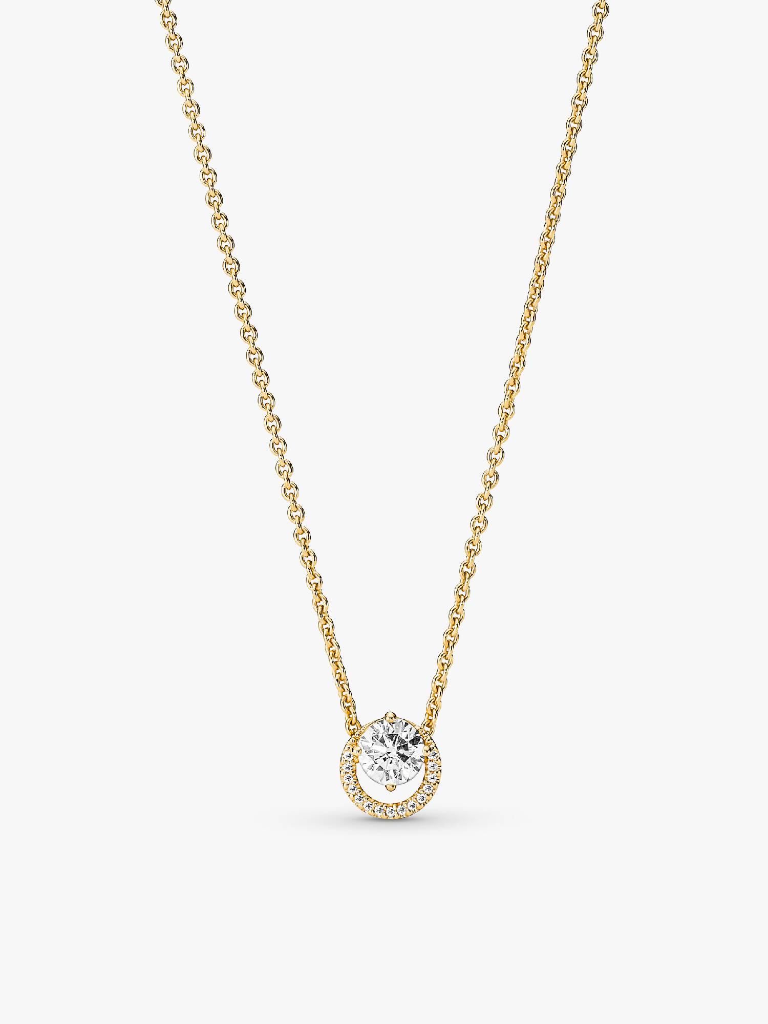 Collier Pendentif Halo Rond Scintillant