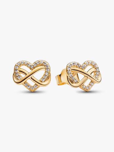 Clous d'Oreilles Cœur Infini Scintillants