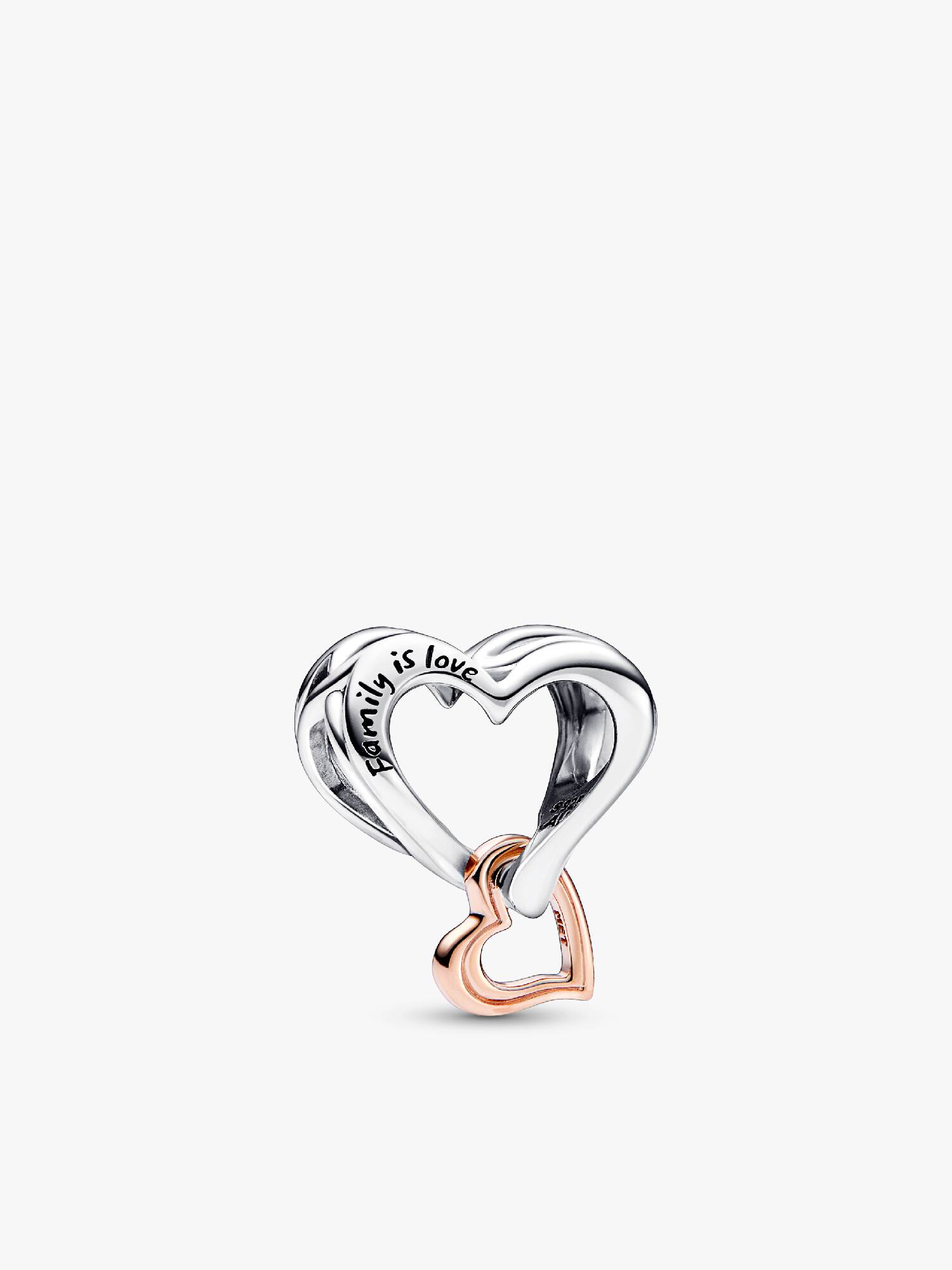 Charm Cœur Infini Ajouré Bicolore