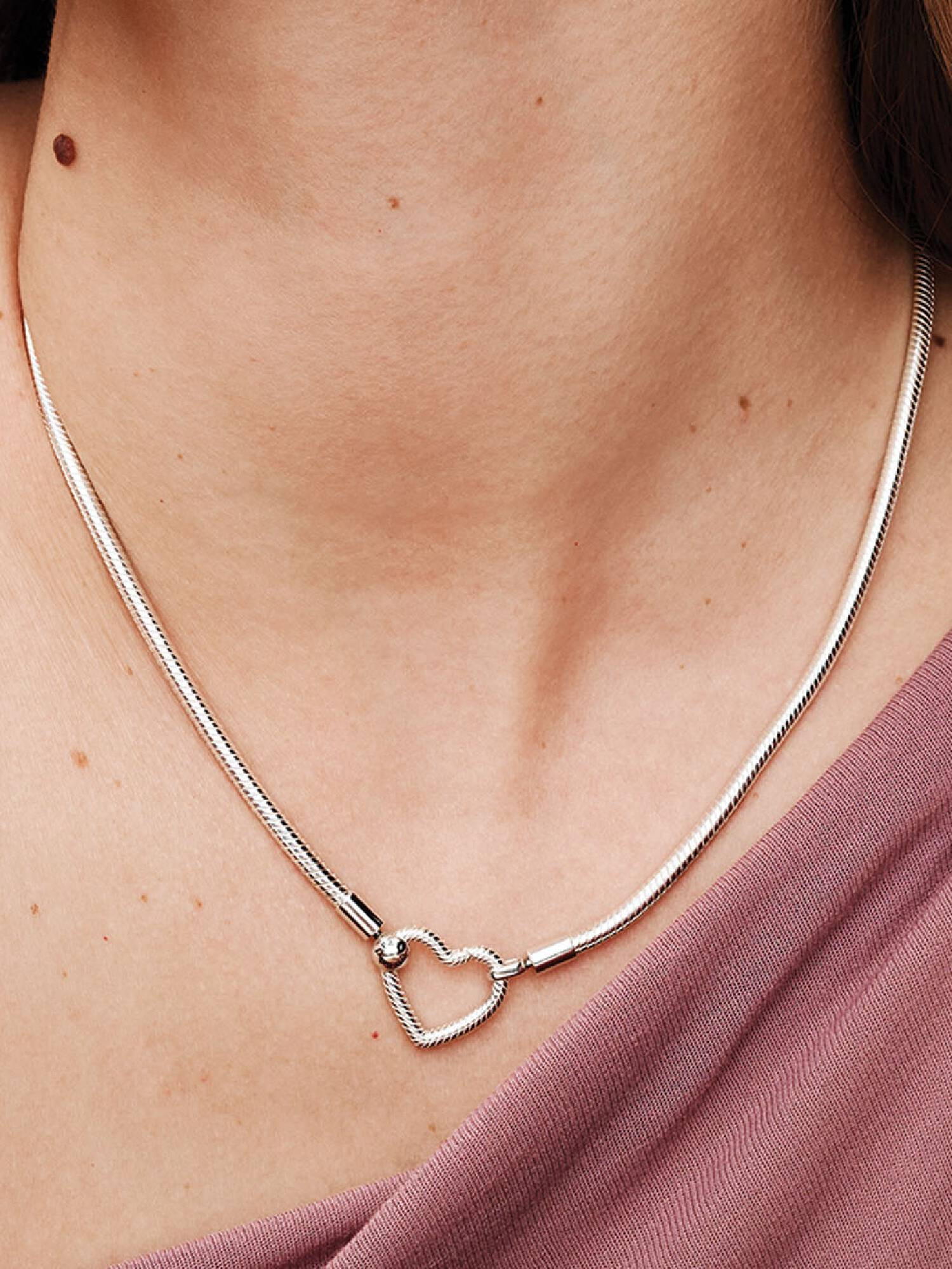Collier Maille Serpent Fermoir Cœur