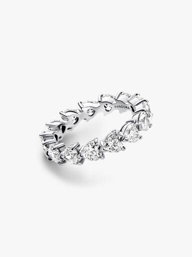 Eternity-ring met hartenrij
