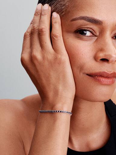Bracelet Rivière Bleu Scintillant