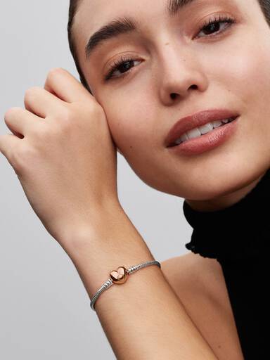 Hart en Snake Chain Armband