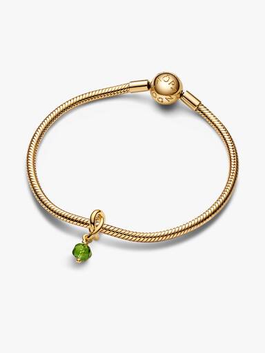 Août Charm Pendant Cercle de l'Éternité Vert Printanier Facetté