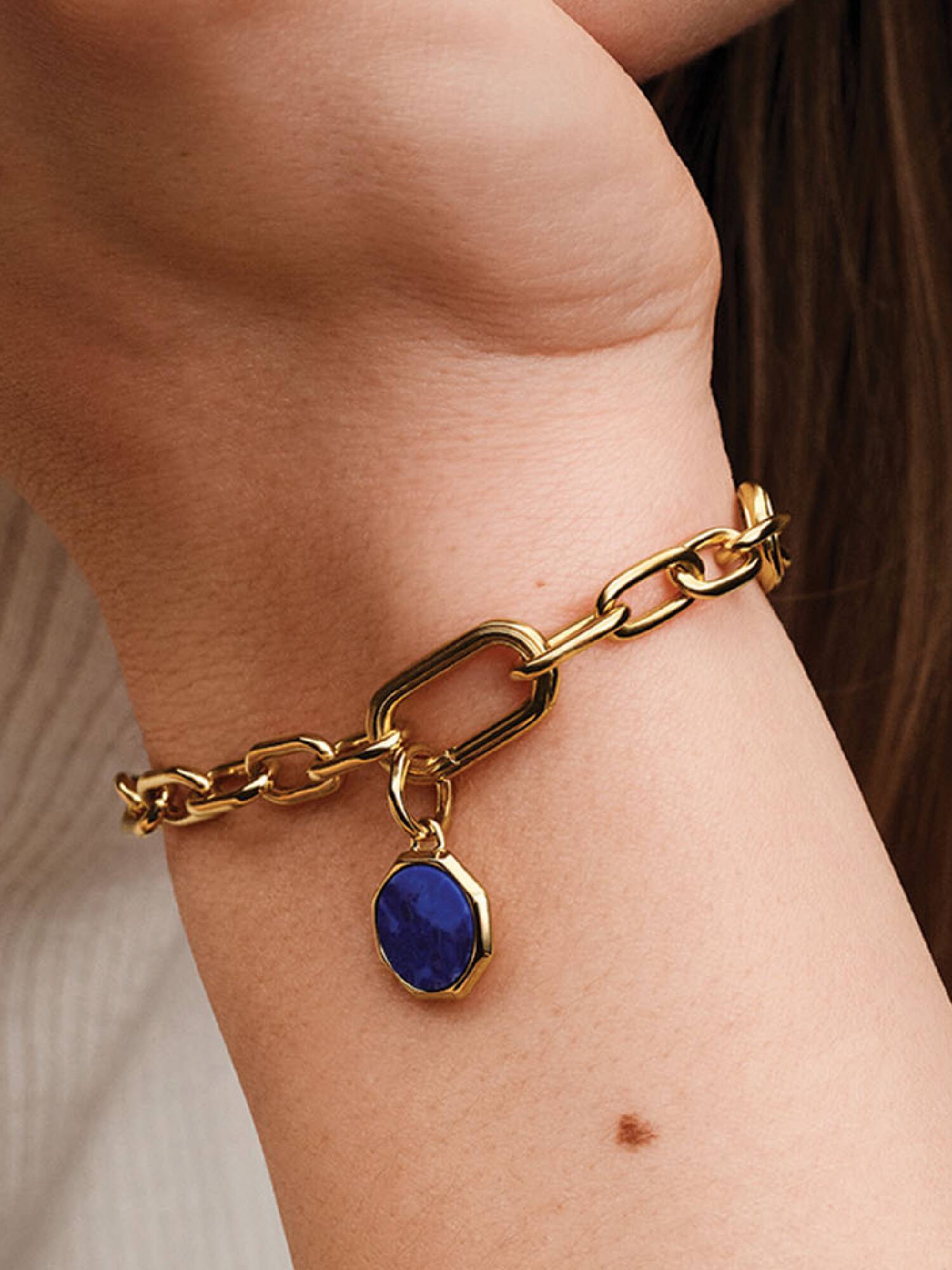 Mini Charm Médaillon Gravable Bleu