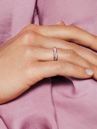 Bague Torsades Scintillante