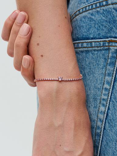 Bracelet Rivière Cœur Scintillant