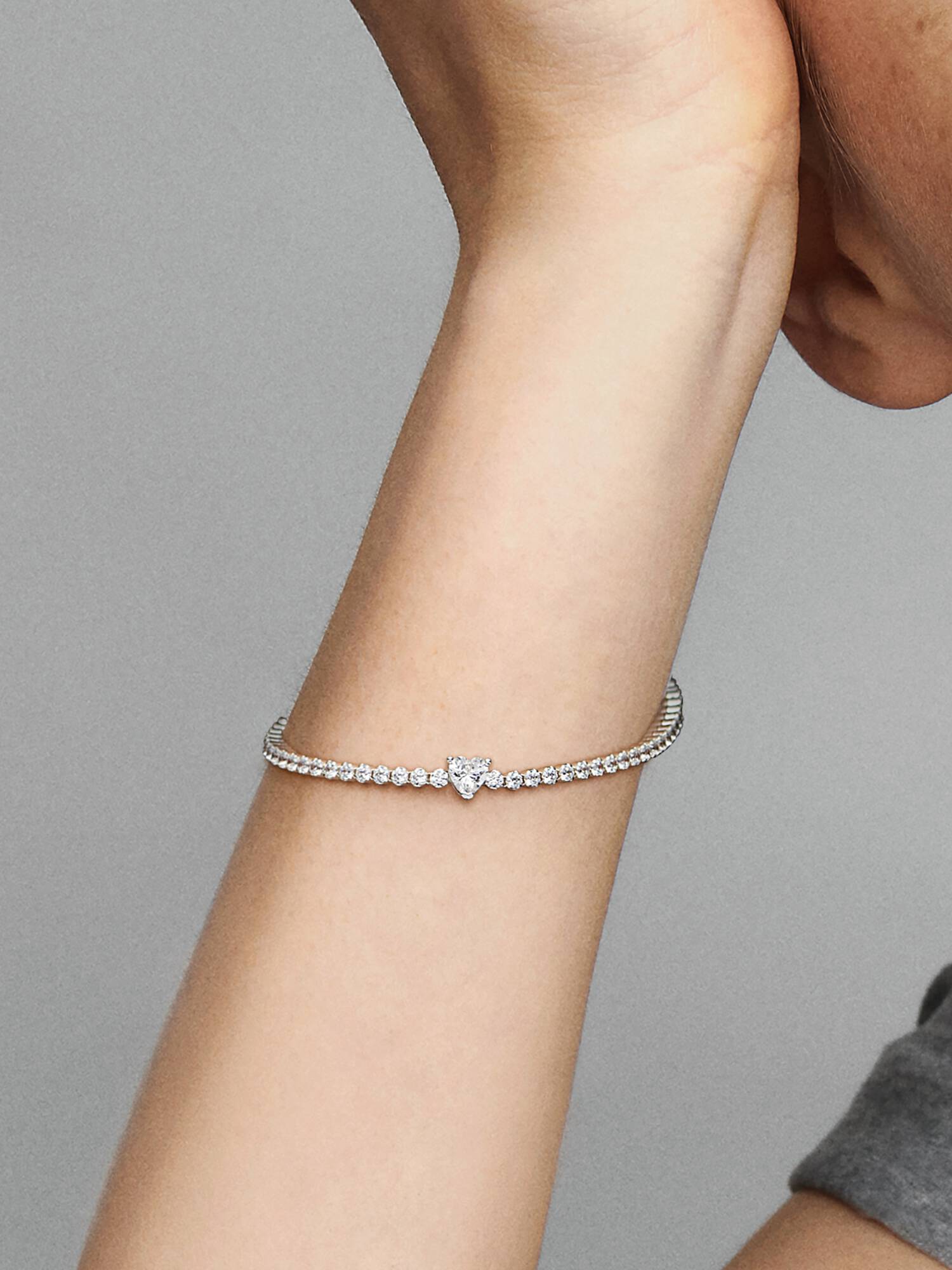 Sprankelend Hart Tennisarmband