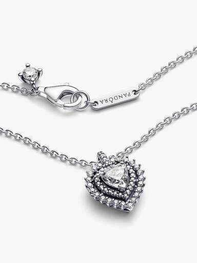 Sprankelend hart halo halsketting met hanger
