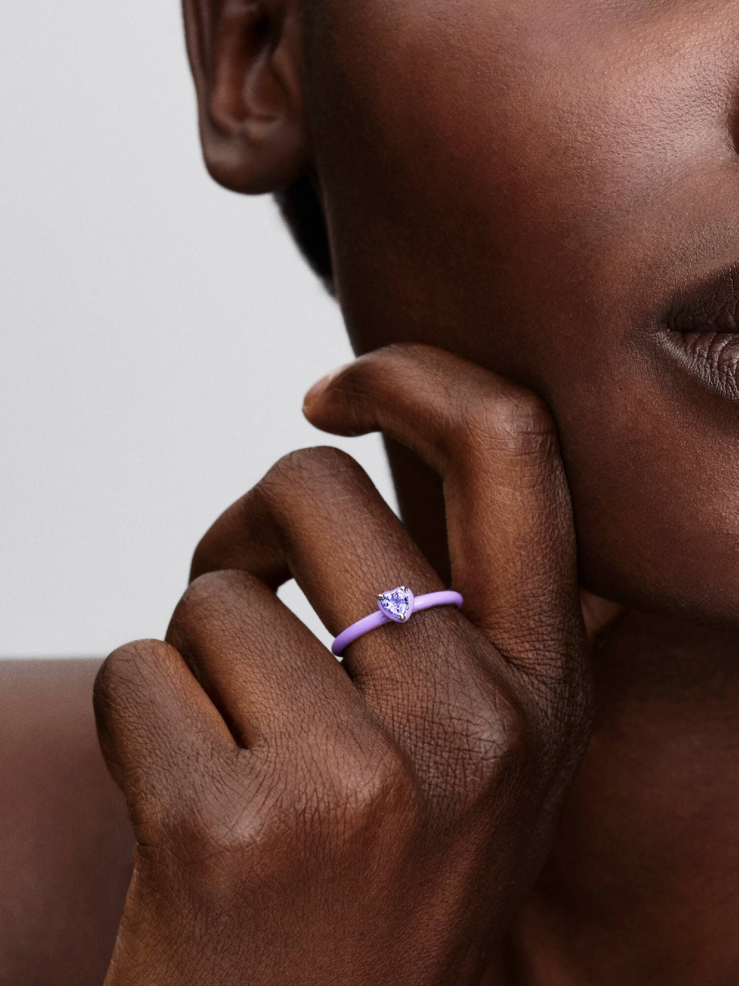 Paarse Hart Chakra Ring