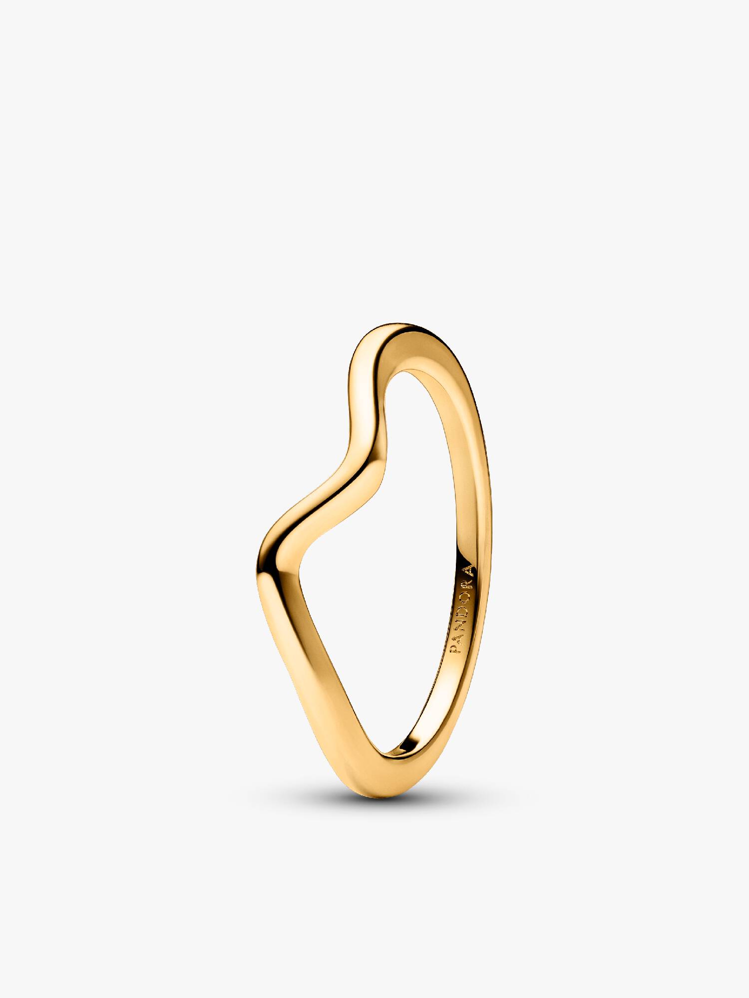 Gepolijste golvende ring