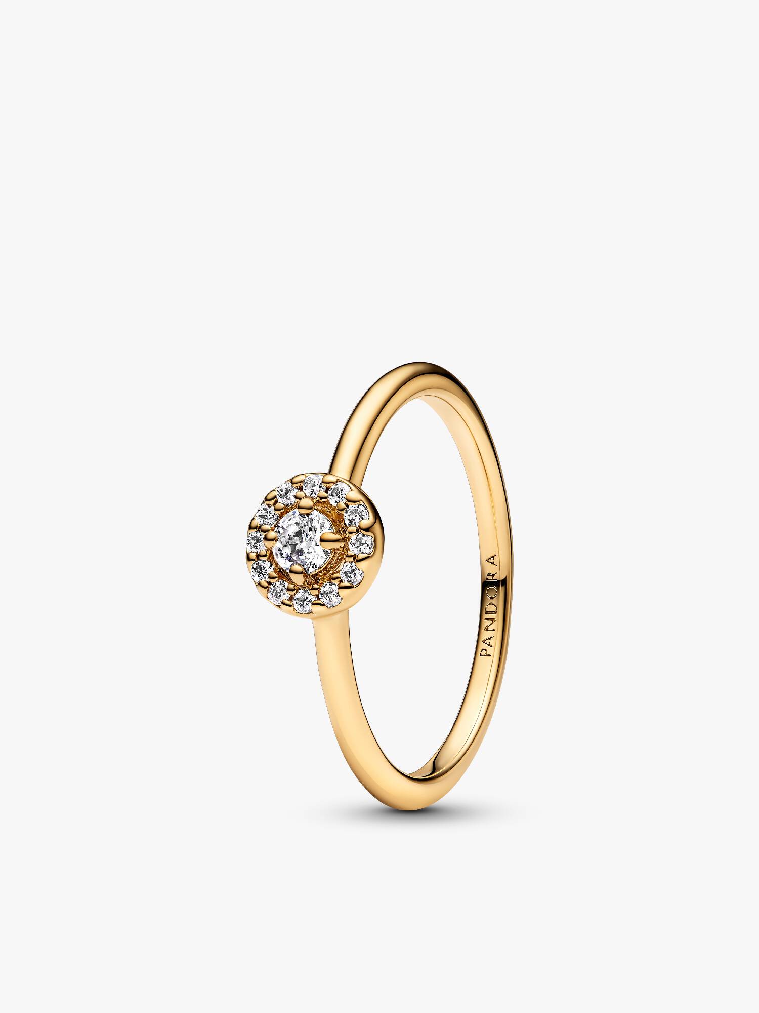 Ronde pavé halo-ring