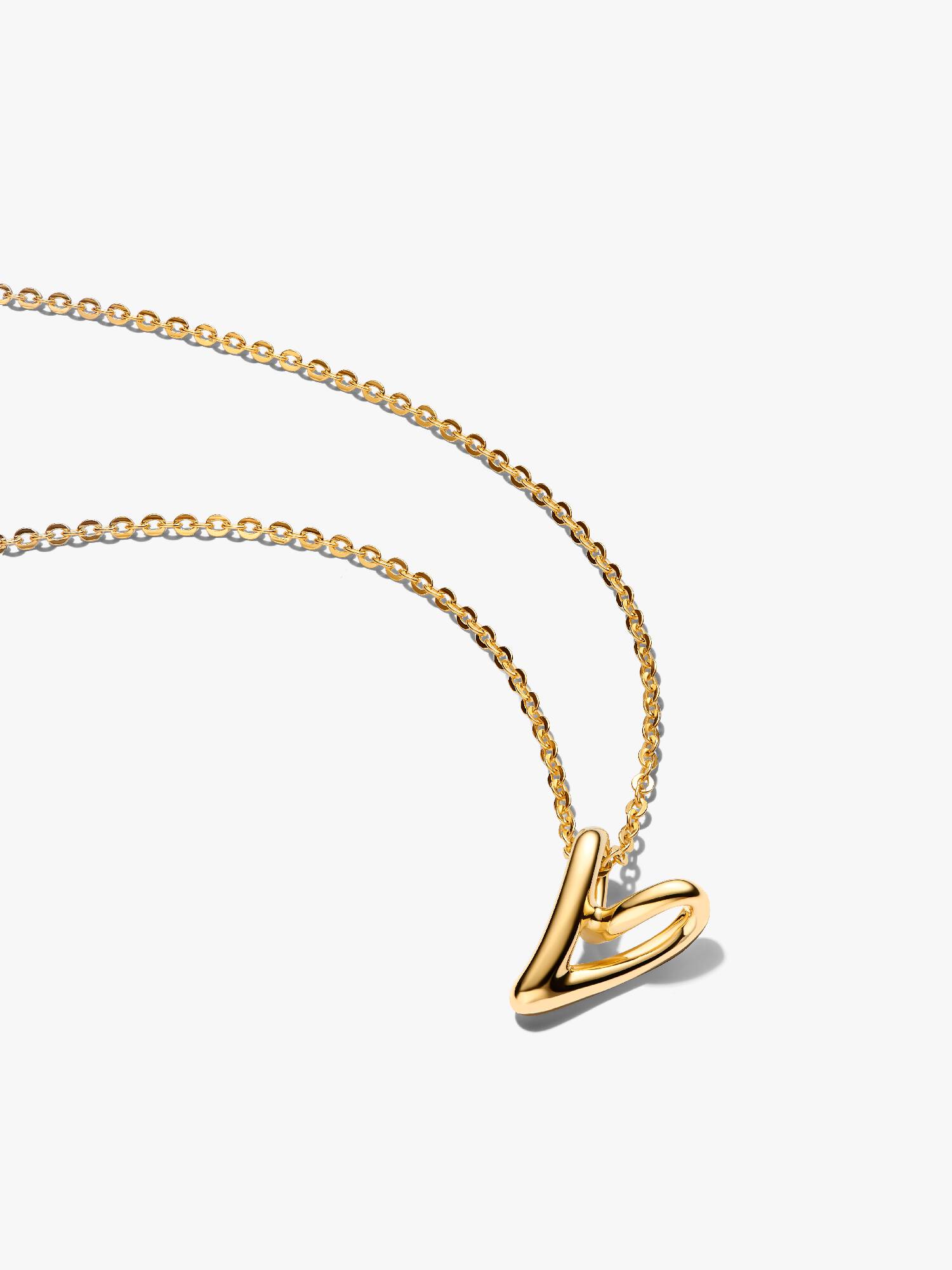 Petit Collier à Pendentif Cœur de Forme Organique